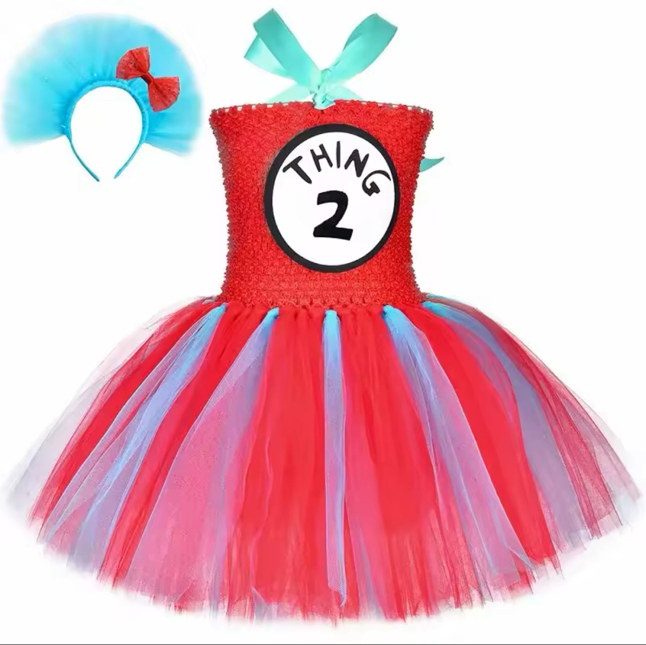 Dr Seuss “Thing 1 & Thing 2” Tutu Dress