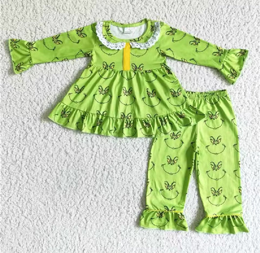 Girls Grinchmas Pajama Set