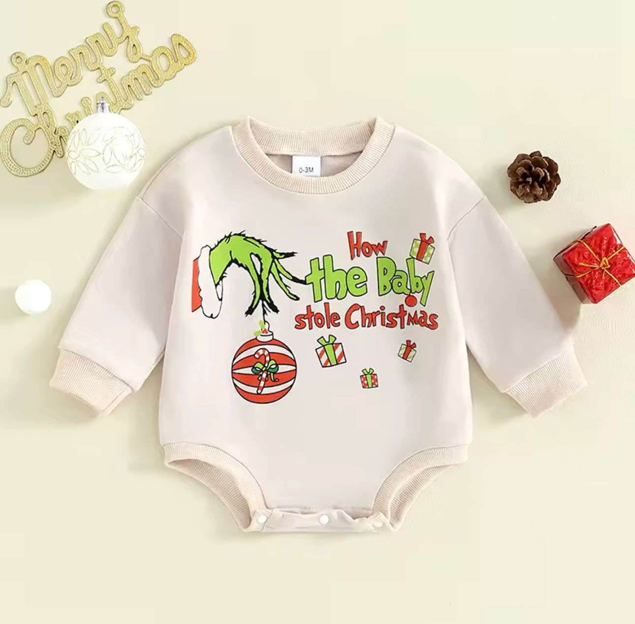 How the Baby Stole Christmas Onesie