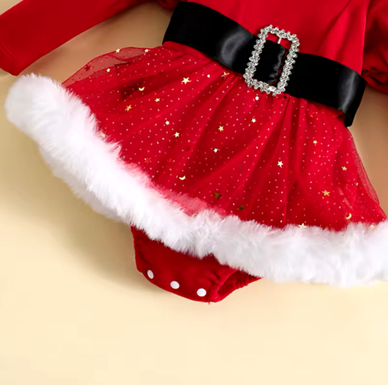 BabyGirl Santa Dress with Headband