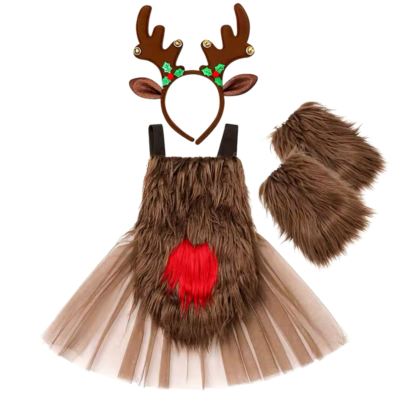 Moose Romper with Leg Warmers and Antler Headbands